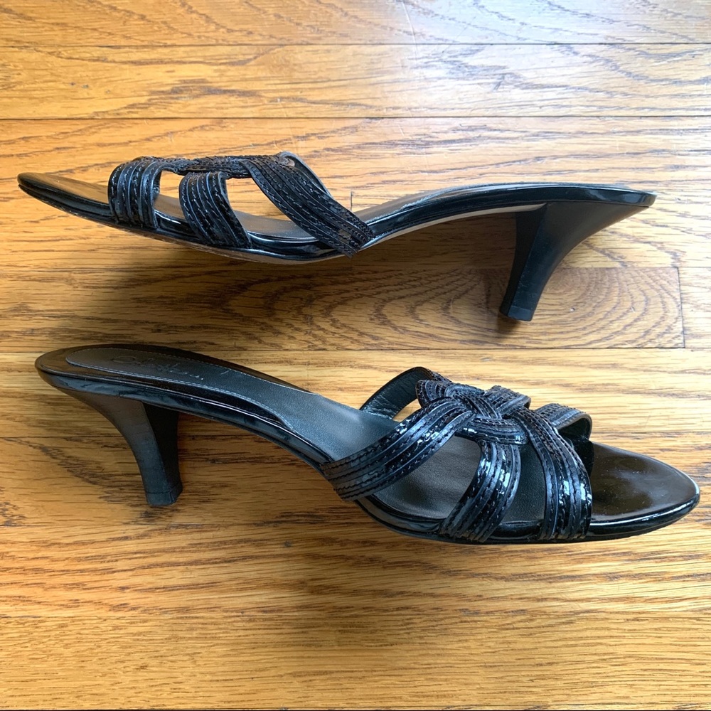 Cole Haan Black Zelda Slide Heeled Sandal